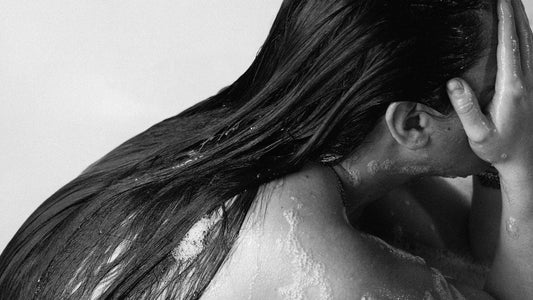 black and white picture of woman