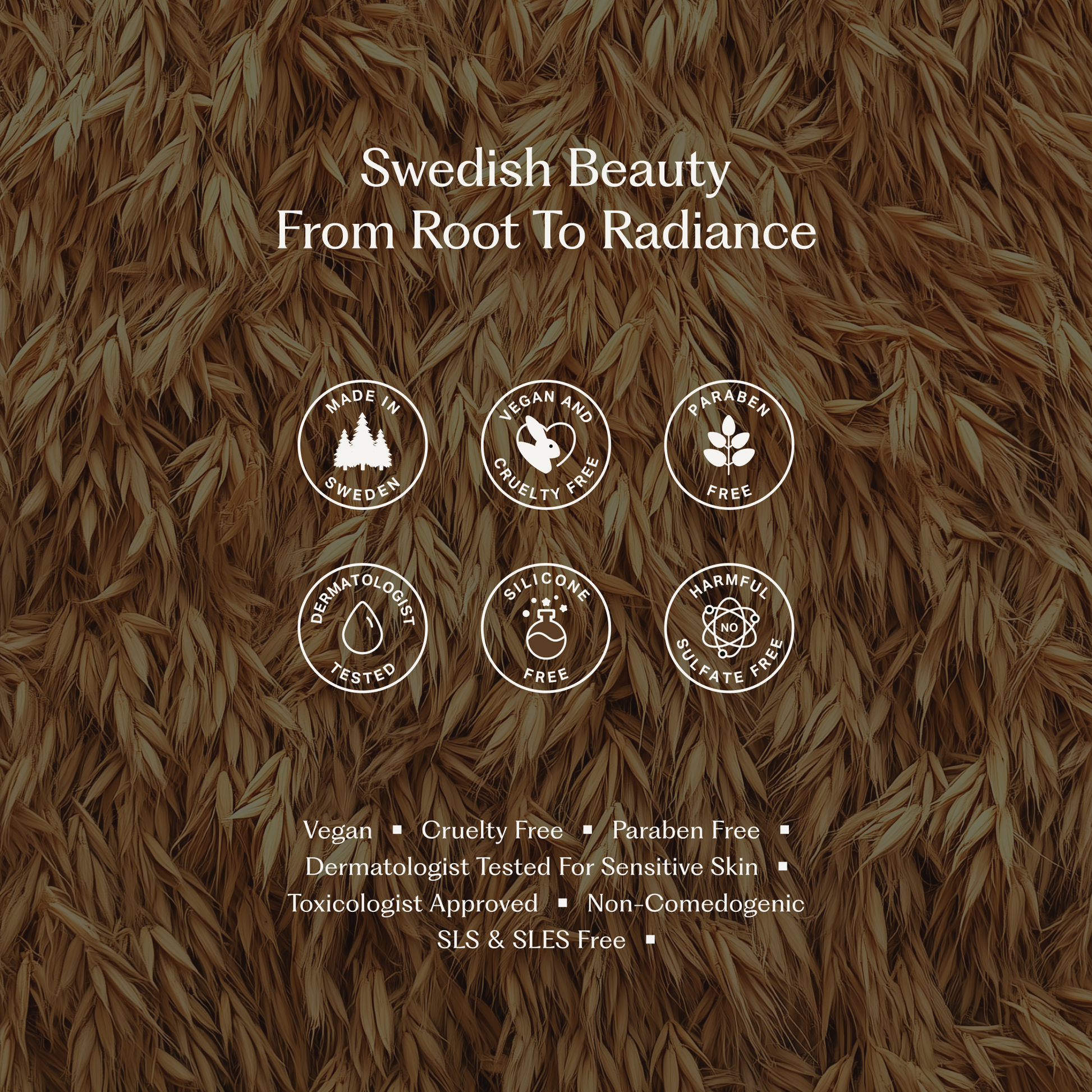 Illustration med en lista över kemikalier produkten inte innehåller.