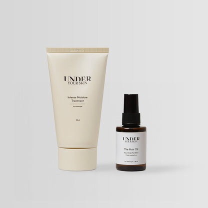 hair treatment kit på en vit bakgrund