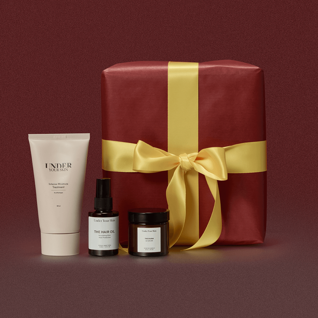 Spa treatment kit products with gift box on the background.