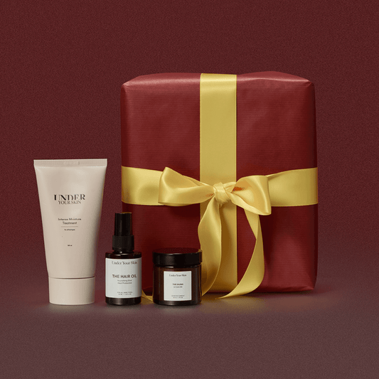 Spa treatment kit products with gift box on the background.