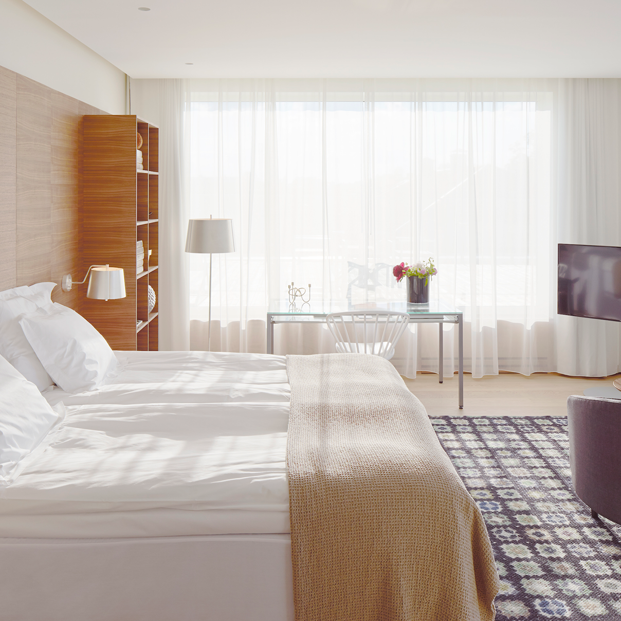 image of a hotel room. 