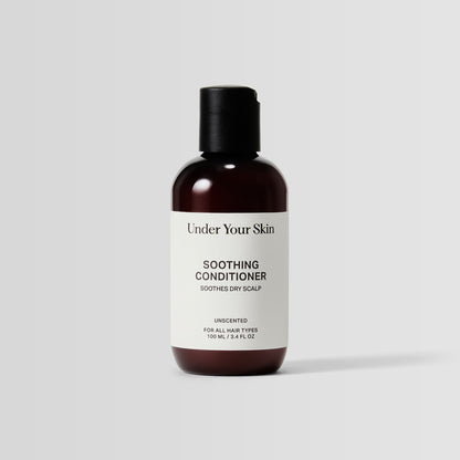 Soothing balsam på vit bakgrund